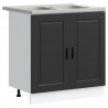 Szafka pod zlew Porto 2 pcs Czarny Materiał drewnopochodny