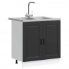 Szafka pod zlew Porto 2 pcs Czarny Materiał drewnopochodny