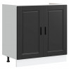 Szafka pod zlew Porto 2 pcs Czarny Materiał drewnopochodny