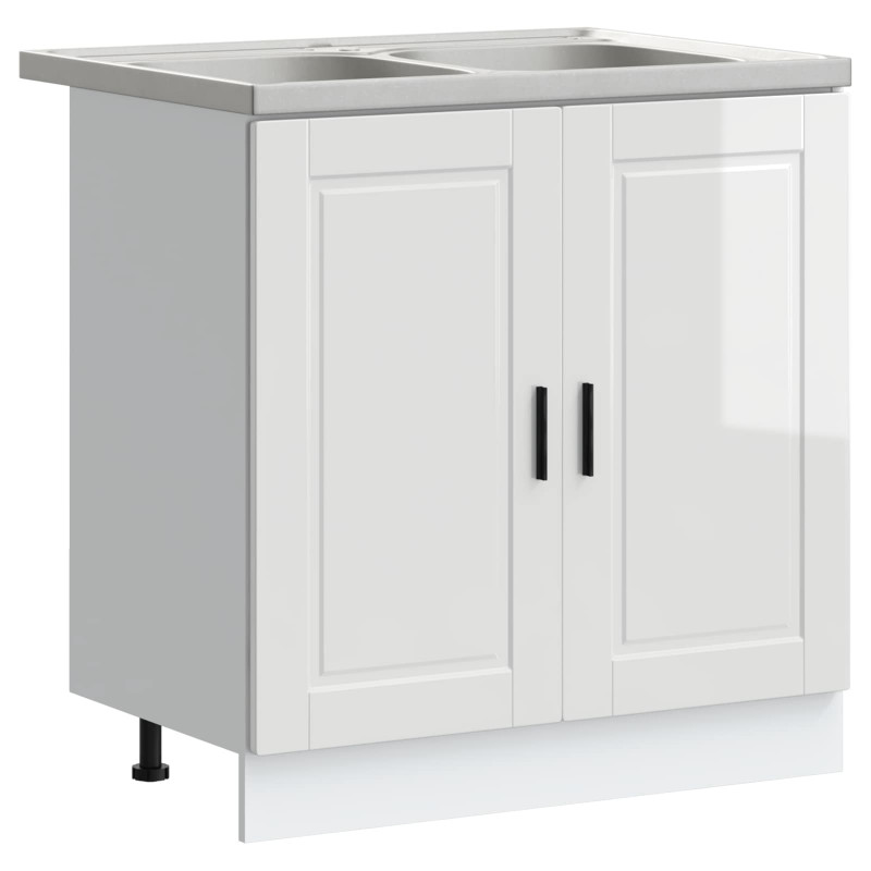 Szafka pod zlew Porto 2 pcs Biały Materiał drewnopochodny