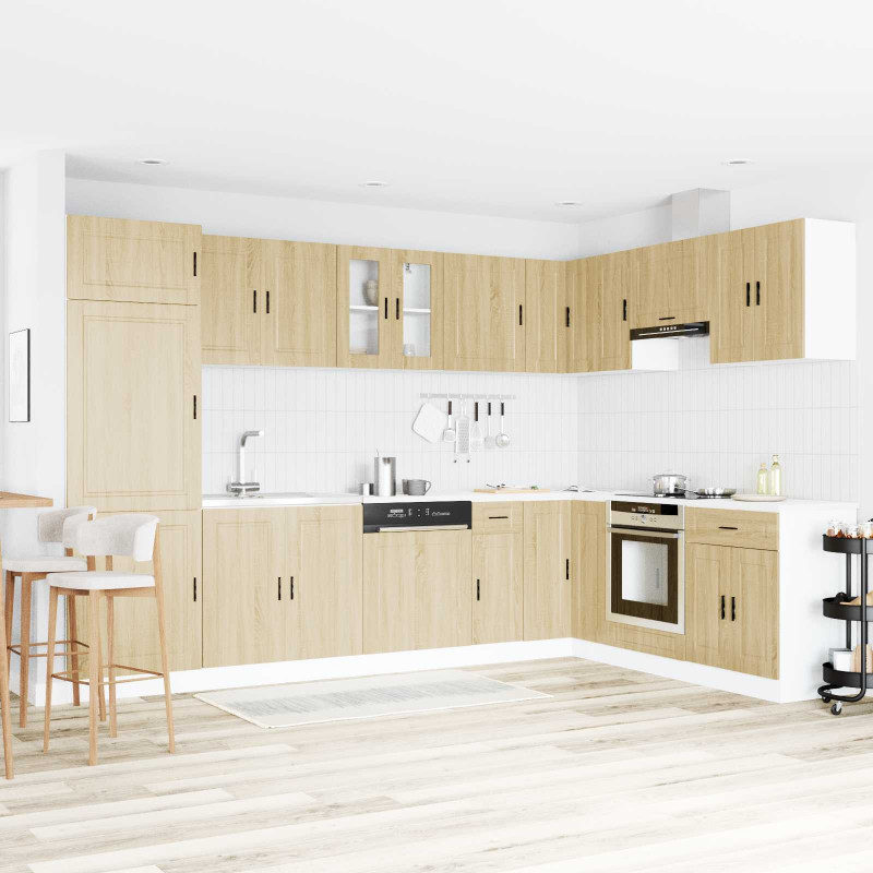 Szafka pod zlew Porto 2 pcs Brązowy Materiał drewnopochodny