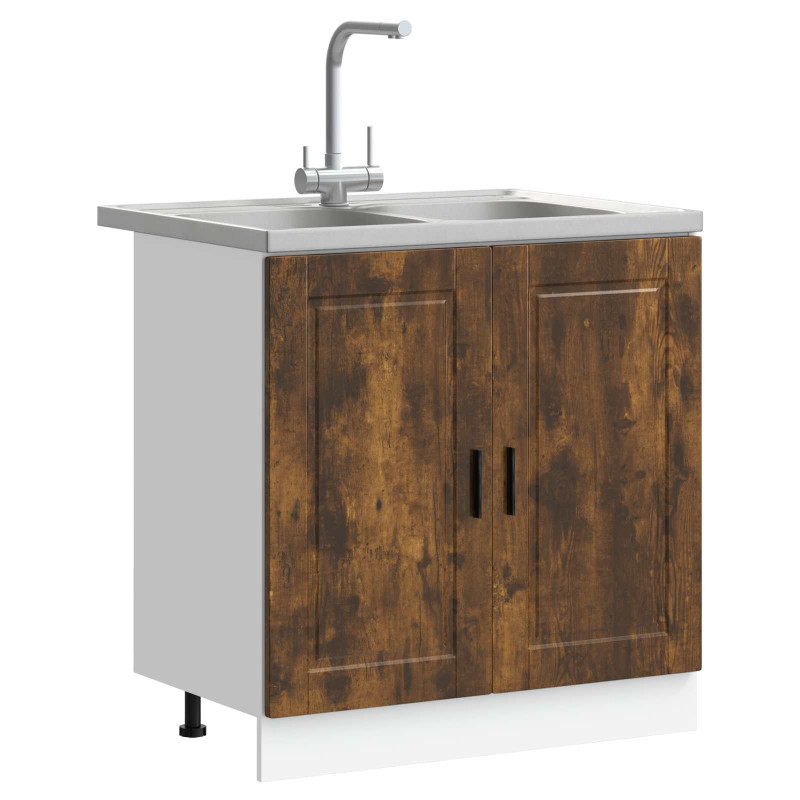Szafka pod zlew Porto 2 pcs Brązowy Materiał drewnopochodny