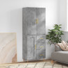 Witrynka, szarość betonu 69,5x34x180 cm materiał drewnopochodny