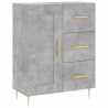 Witrynka, szarość betonu 69,5x34x180 cm materiał drewnopochodny