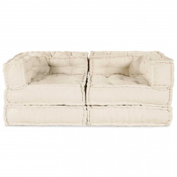 Modularna sofa patchworkowa 2 pcs Kremowy 140 x 70 x 56 cm