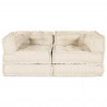 Modularna sofa patchworkowa 2 pcs Kremowy 140 x 70 x 56 cm