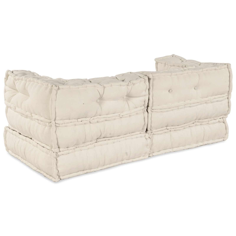 Modularna sofa patchworkowa 2 pcs Kremowy 140 x 70 x 56 cm