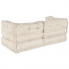 Modularna sofa patchworkowa 2 pcs Kremowy 140 x 70 x 56 cm