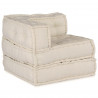 Modularna sofa patchworkowa 3 pcs Kremowy tkanina