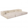 Modularna sofa patchworkowa 3 pcs Kremowy tkanina