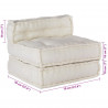 Modularna sofa patchworkowa 3 pcs Kremowy tkanina