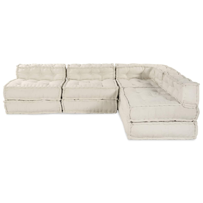 Modularna sofa patchworkowa 4 pcs Kremowy tkanina