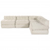 Modularna sofa patchworkowa 4 pcs Kremowy tkanina
