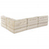 Modularna sofa patchworkowa 4 pcs Kremowy tkanina