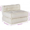 Modularna sofa patchworkowa 4 pcs Kremowy tkanina