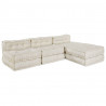 Modularna sofa patchworkowa 4 pcs Kremowy tkanina