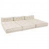 Modularna sofa patchworkowa 4 pcs Kremowy tkanina