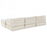 Modularna sofa patchworkowa 4 pcs Kremowy tkanina