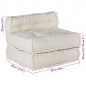 Modularna sofa patchworkowa 4 pcs Kremowy tkanina