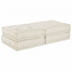 Modularna sofa patchworkowa 2 pcs Kremowy 140 x 70 x 36 cm