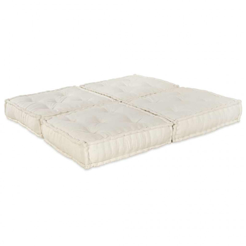 Modularna sofa patchworkowa 2 pcs Kremowy 140 x 70 x 36 cm
