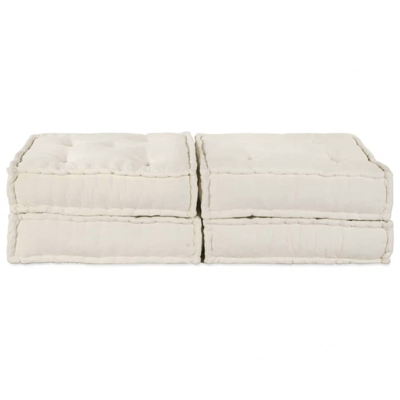 Modularna sofa patchworkowa 2 pcs Kremowy 140 x 70 x 36 cm