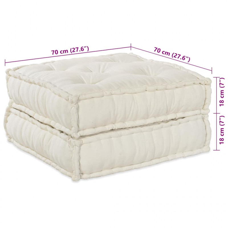 Modularna sofa patchworkowa 2 pcs Kremowy 140 x 70 x 36 cm