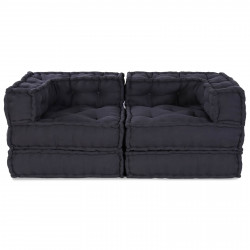 Modularna sofa patchworkowa 2 pcs Antracyt 140 x 70 x 56 cm