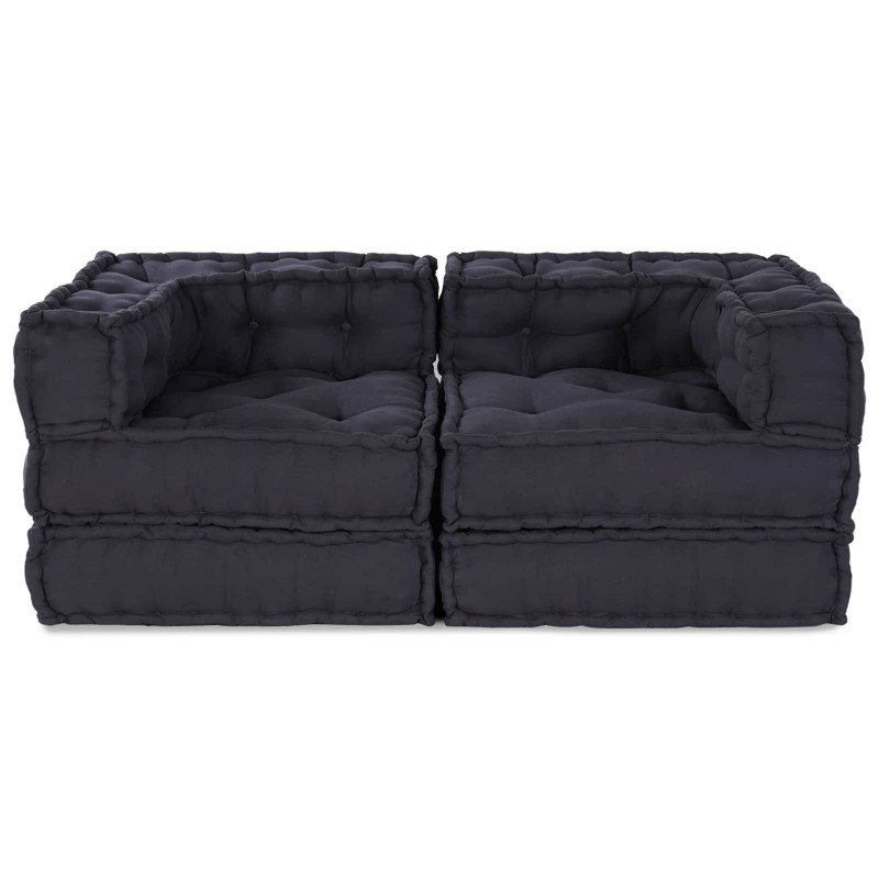 Modularna sofa patchworkowa 2 pcs Antracyt 140 x 70 x 56 cm
