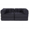 Modularna sofa patchworkowa 2 pcs Antracyt 140 x 70 x 56 cm