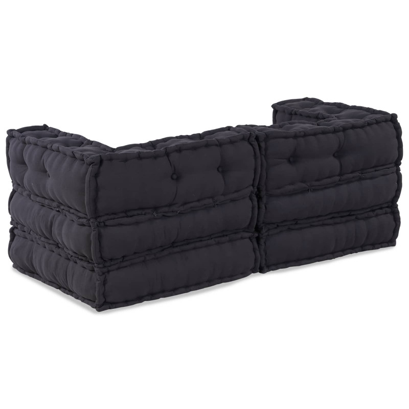 Modularna sofa patchworkowa 2 pcs Antracyt 140 x 70 x 56 cm