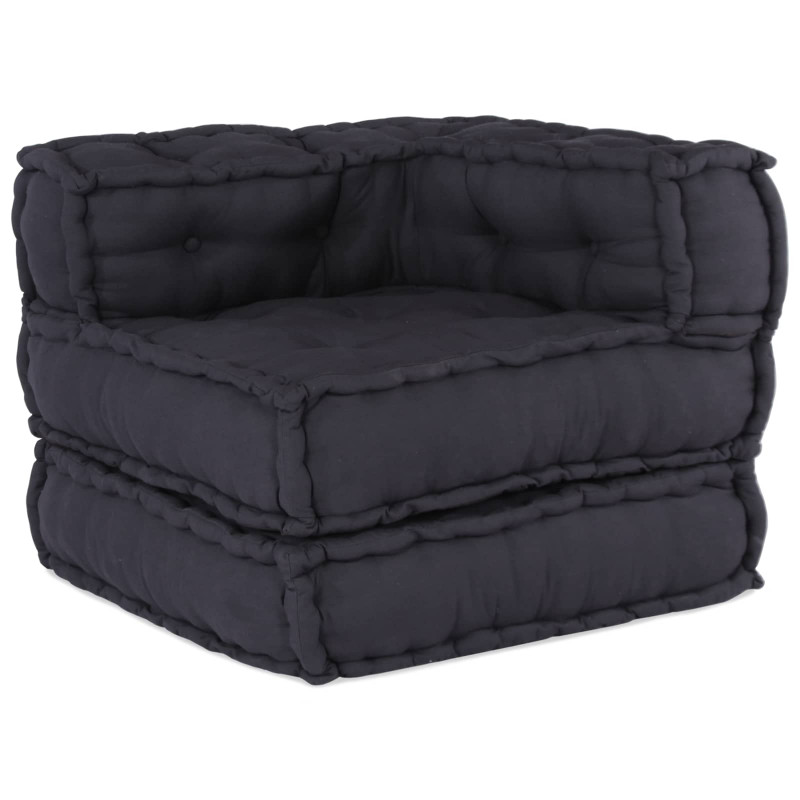 Modularna sofa patchworkowa 3 pcs Antracyt tkanina