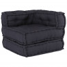 Modularna sofa patchworkowa 3 pcs Antracyt tkanina
