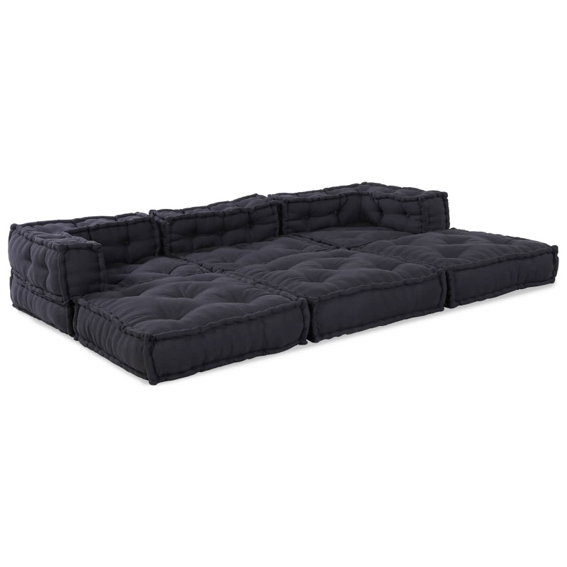 Modularna sofa patchworkowa 3 pcs Antracyt tkanina