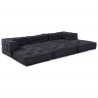 Modularna sofa patchworkowa 3 pcs Antracyt tkanina