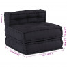 Modularna sofa patchworkowa 3 pcs Antracyt tkanina