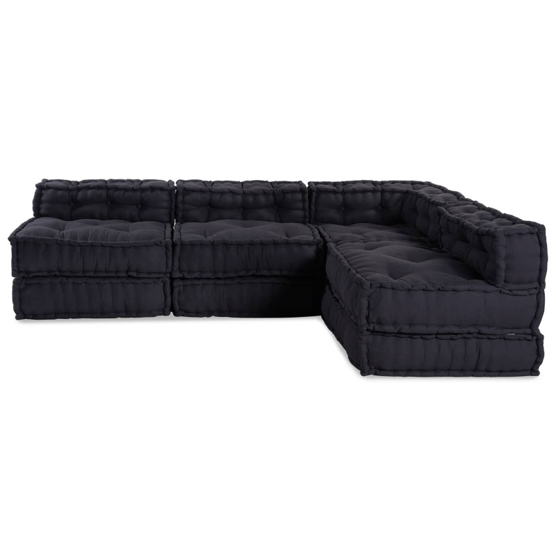 Modularna sofa patchworkowa 4 pcs Antracyt tkanina