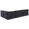 Modularna sofa patchworkowa 4 pcs Antracyt tkanina