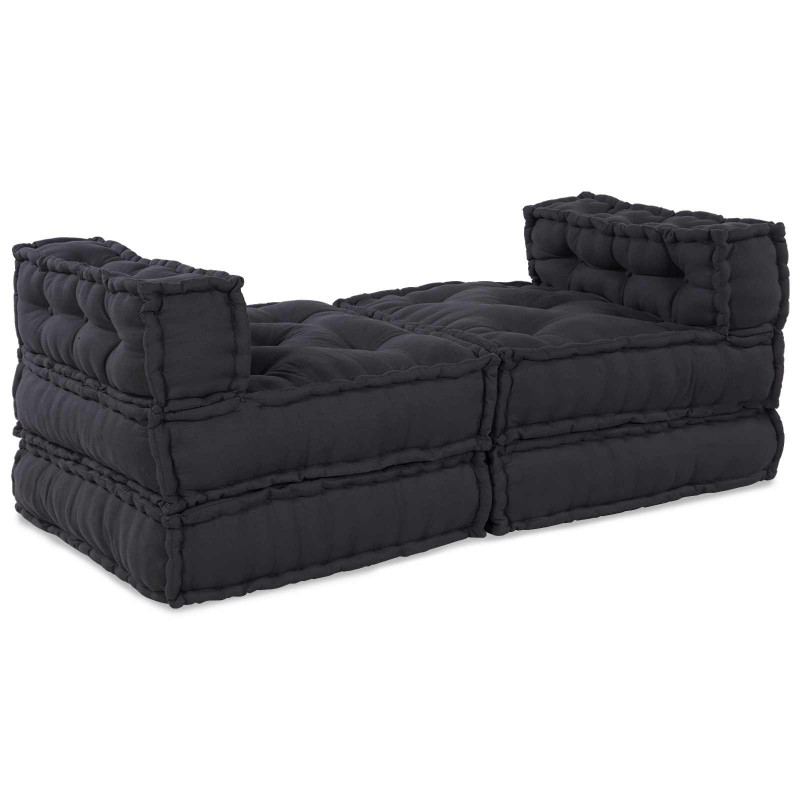 Modularna sofa patchworkowa 4 pcs Antracyt tkanina