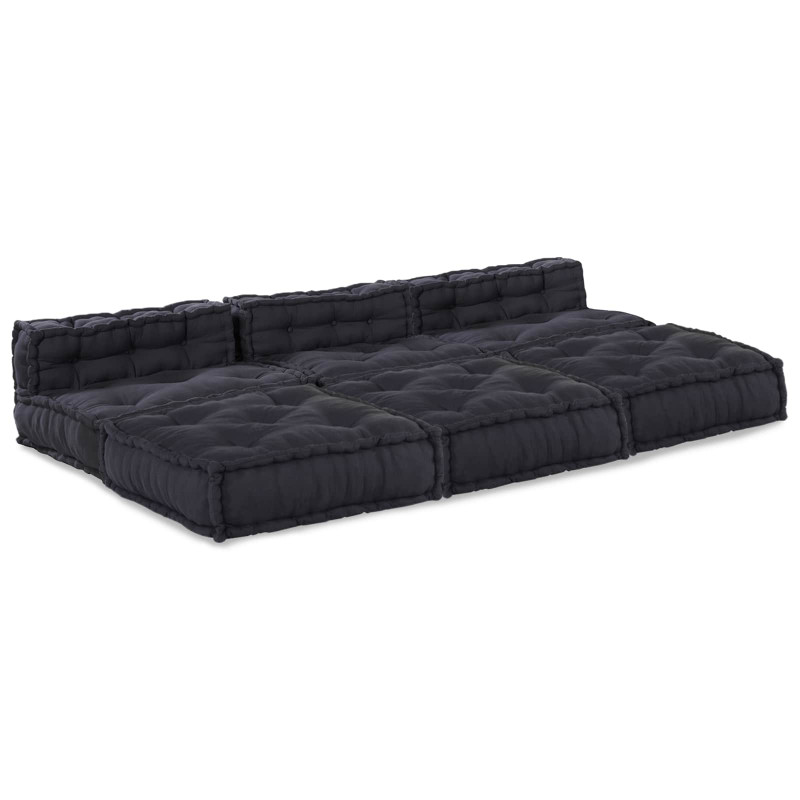 Modularna sofa patchworkowa 4 pcs Antracyt tkanina