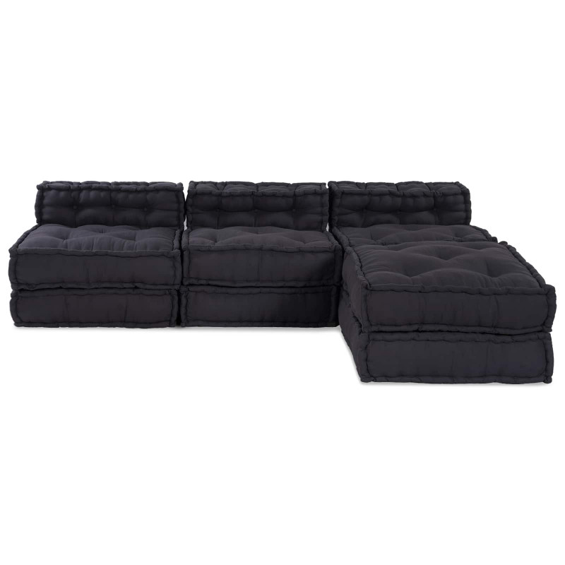 Modularna sofa patchworkowa 4 pcs Antracyt tkanina