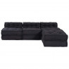 Modularna sofa patchworkowa 4 pcs Antracyt tkanina
