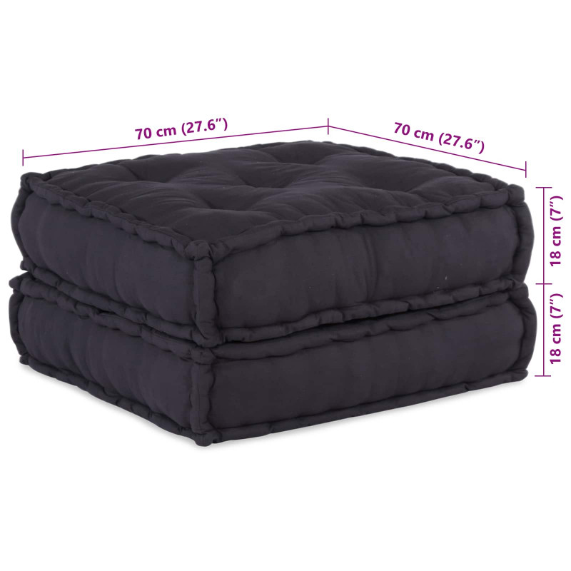 Modularna sofa patchworkowa 4 pcs Antracyt tkanina