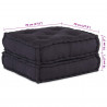 Modularna sofa patchworkowa 2 pcs Antracyt 140 x 70 x 36 cm