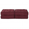 Modularna sofa patchworkowa 2 pcs Bordowy 140 x 70 x 36 cm