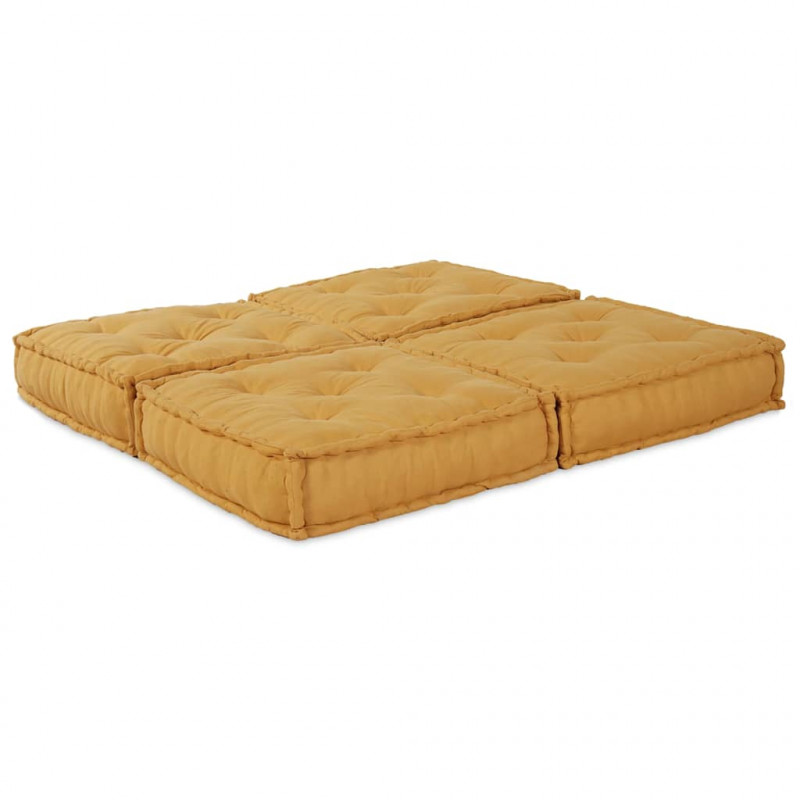 Modularna sofa patchworkowa 2 pcs Żółty 140 x 70 x 36 cm