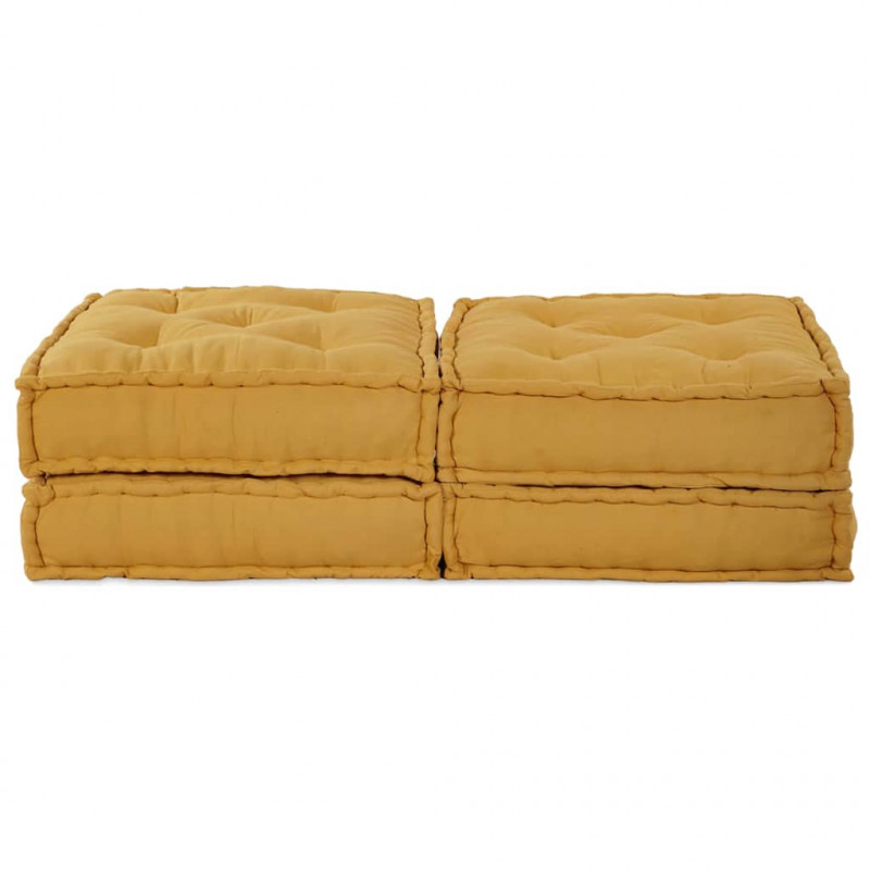 Modularna sofa patchworkowa 2 pcs Żółty 140 x 70 x 36 cm