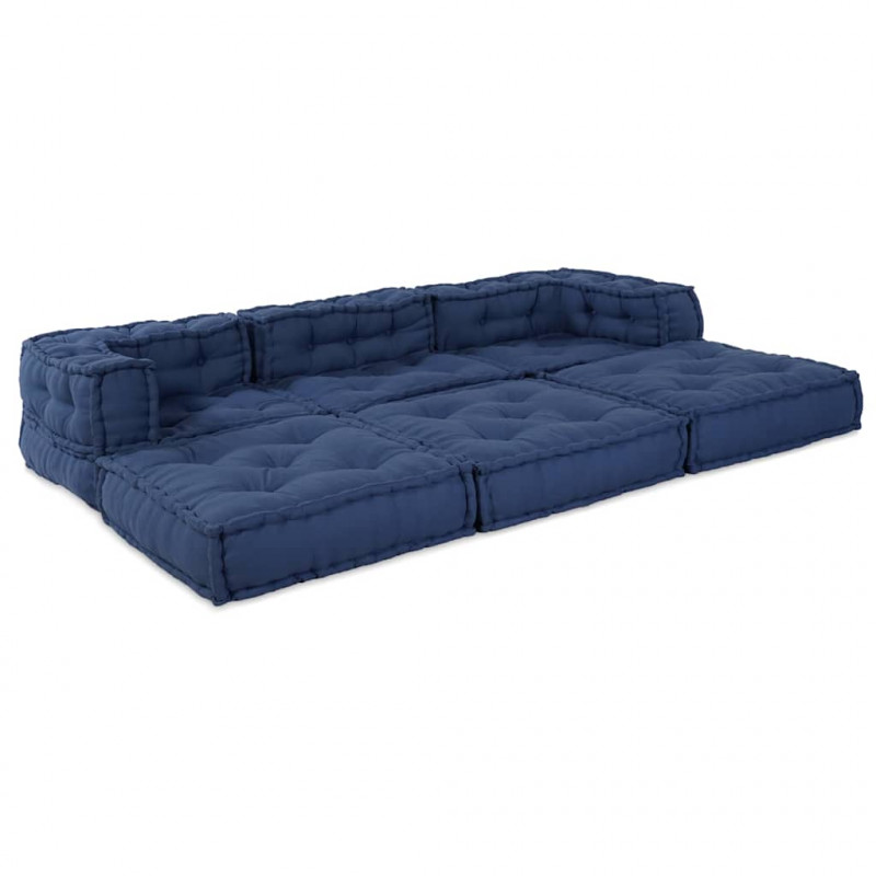 Modularna sofa patchworkowa 3 pcs Indygo tkanina