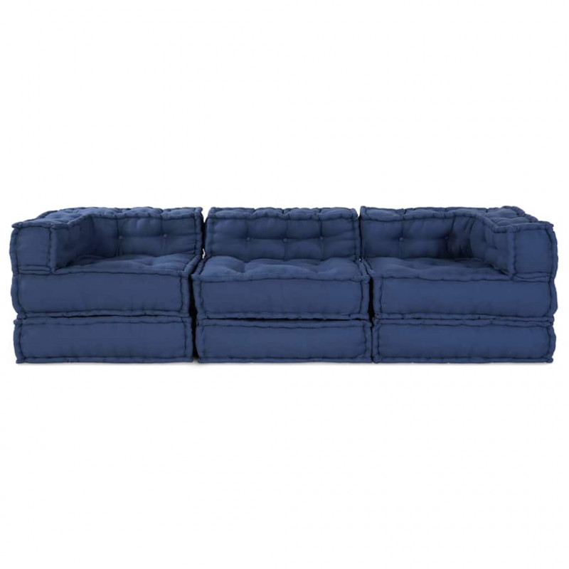 Modularna sofa patchworkowa 3 pcs Indygo tkanina