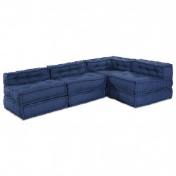 Modularna sofa patchworkowa 4 pcs Indygo tkanina